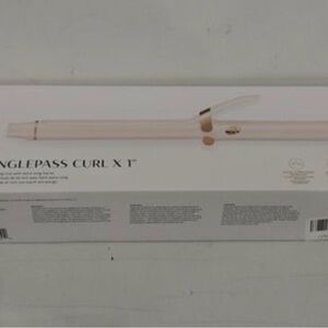 T3 Curling Iron with SinglePass Technology in White and Gold